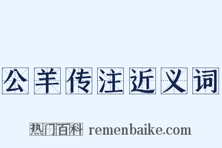 公羊传注近义词是什么意思的图片
